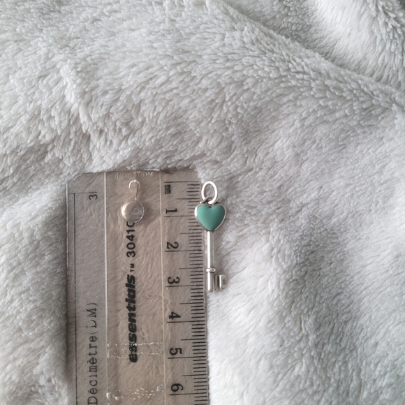 Tiffany Heart Key with Blue Enamel, Mini - Picture 5 of 5